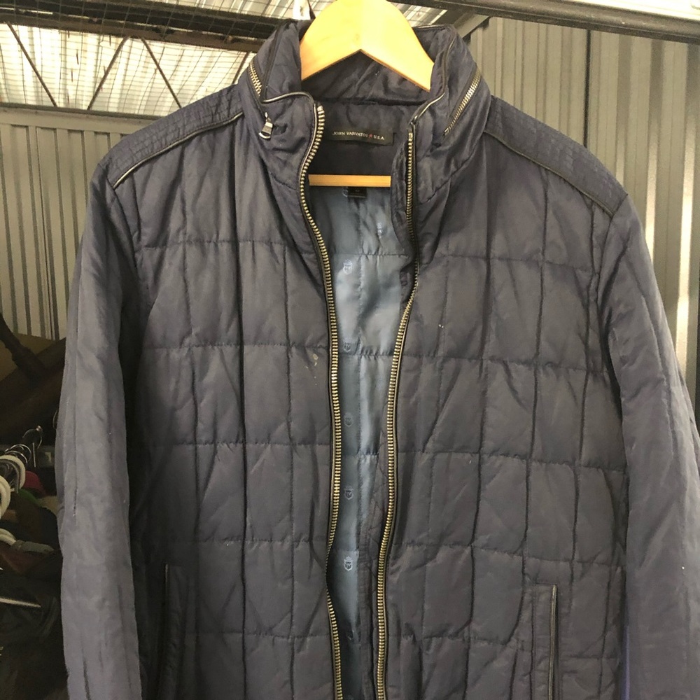 Men’s John Varvatos Quilted Navy Jacket Size S